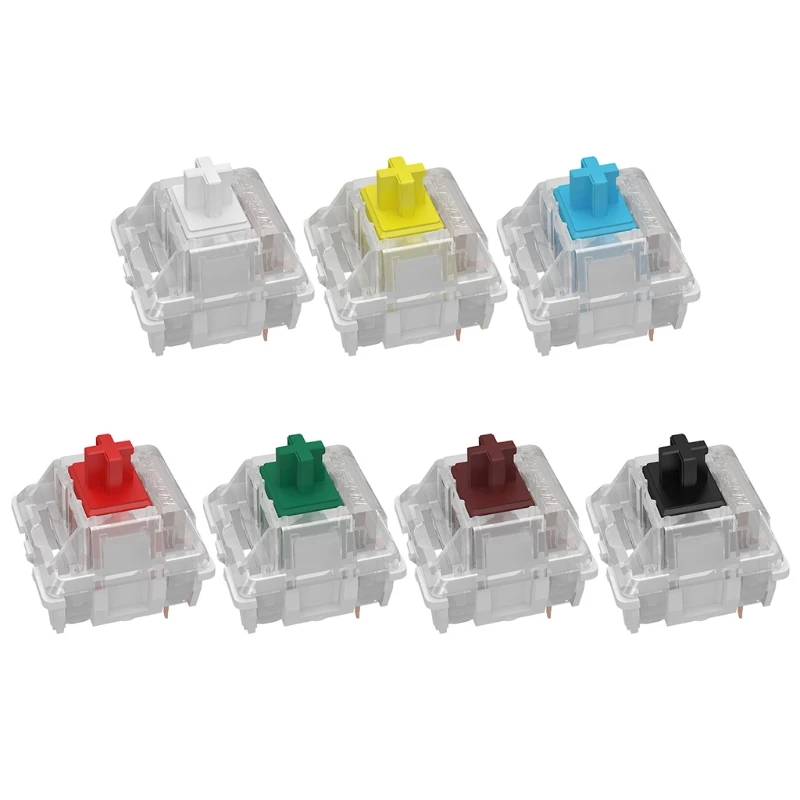

2022 Gateron 3Pin Switches black red brown blue clear green yellow SMD LED Gateron Switch for Mechanical Keyboard fit MX GK61