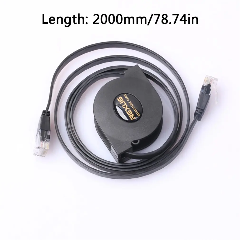Выдвижной Ethernet кабель сетевой Cat6 полный Медь на плоской подошве масштабируемый