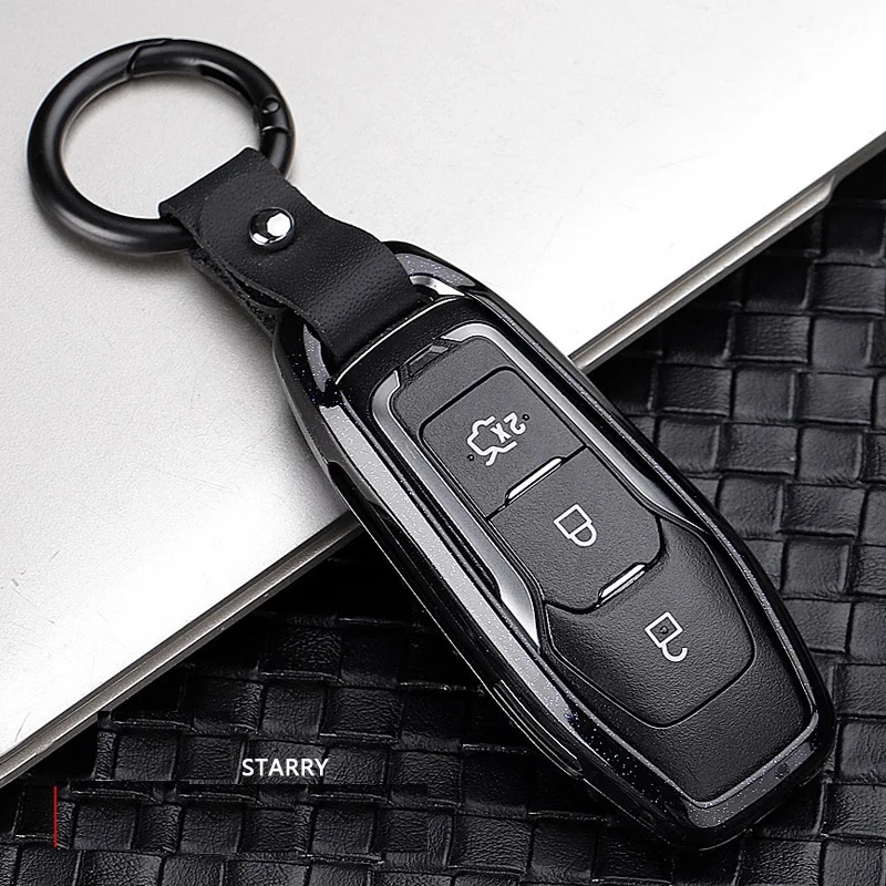 Чехол для автомобильного ключа из углеродного волокна Ford Fusion Mondeo Mustang F 150 Explorer Edge