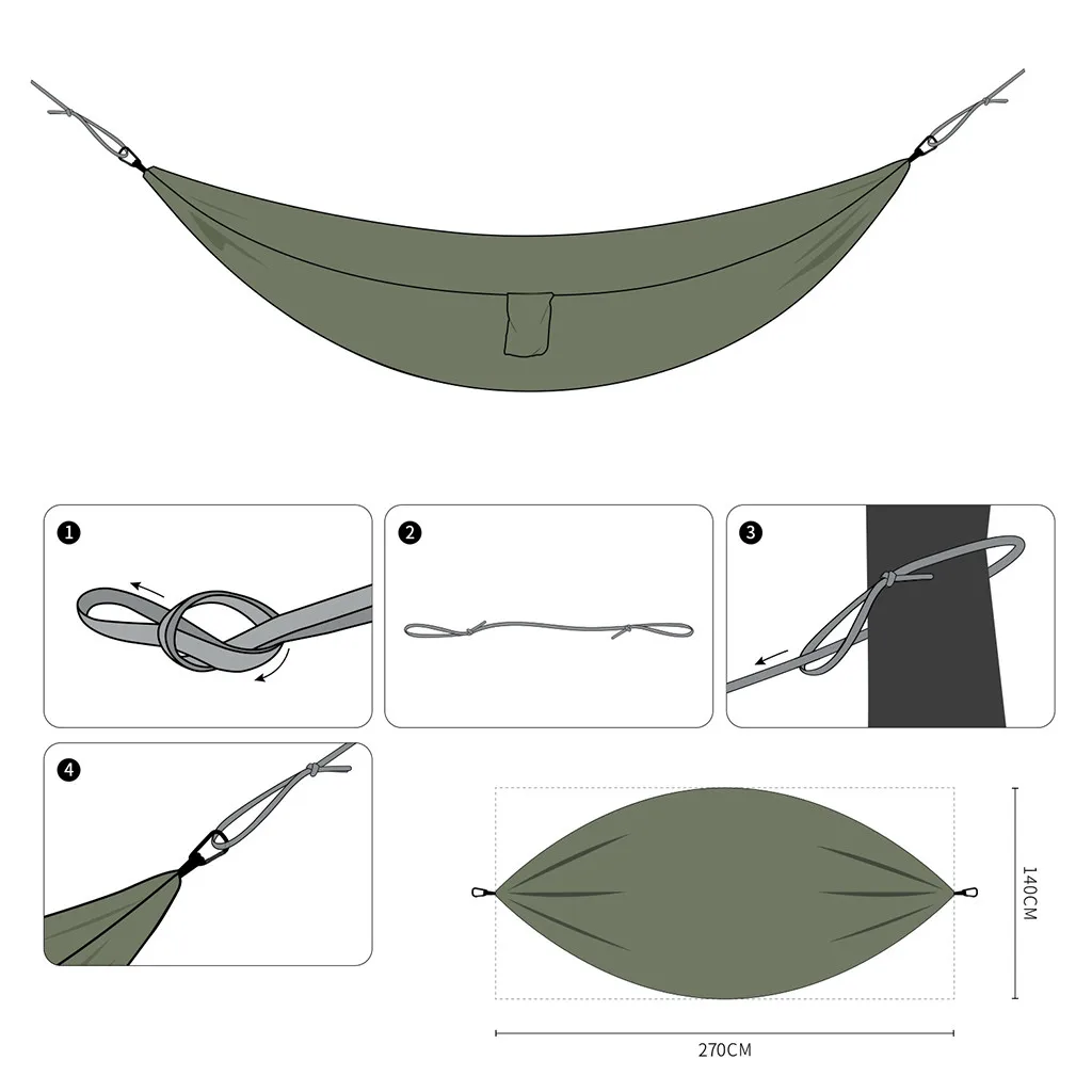 

Portable Outdoor Hammock Garden Hammock Hanging Bed For Home Travel Camping Hiking Swing Canvas Striped Hammock