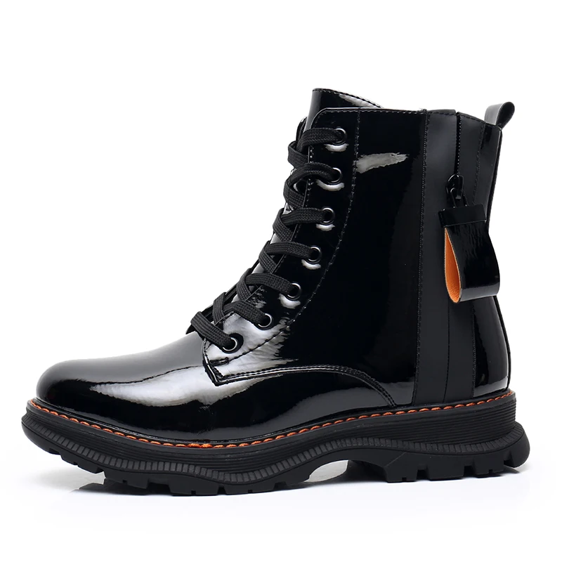 KULADA/ботильоны в байкерском стиле Модные стильные зимние ботинки на низком