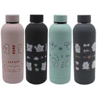 Милая Термокружка 500 мл, Изолированная бутылка для воды из нержавеющей стали, Термокружка с резиновой окрашенной поверхностью, вакуумная фляжка, кофейная чашка, бутылка