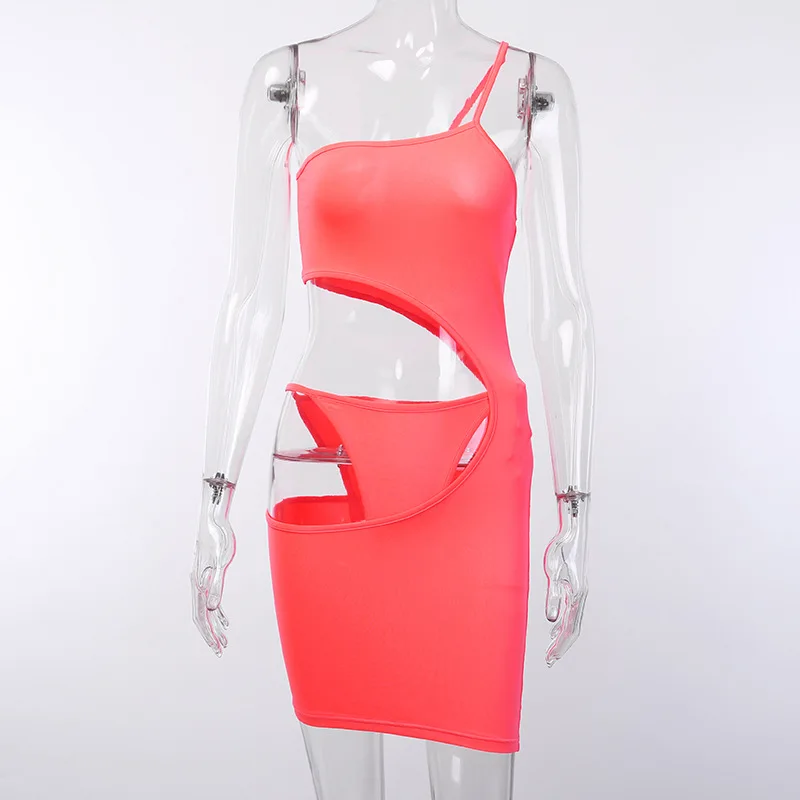 2 шт. сексуальное женское платье на одно плечо тонких бретелях Открытое летние