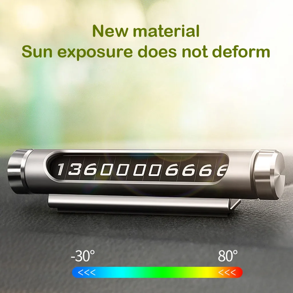 Светящаяся Автомобильная Временная парковочная карта вращающаяся табличка с