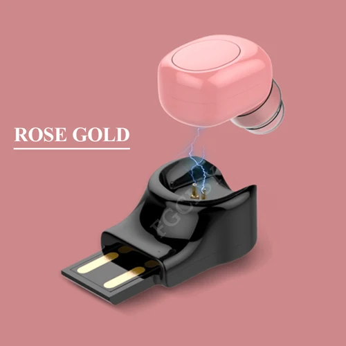 rosegold FGCLSY мини беспроводные наушники Blutooth, стерео гарнитура с микрофоном, спортивные наушники для бега, наушники для iPhone 8 X - Цвет: rosegold