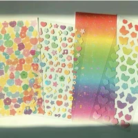 sparkling color changing flower butterfly laser scrapbook stickers handmade diy album idol card decorative stationery stickers