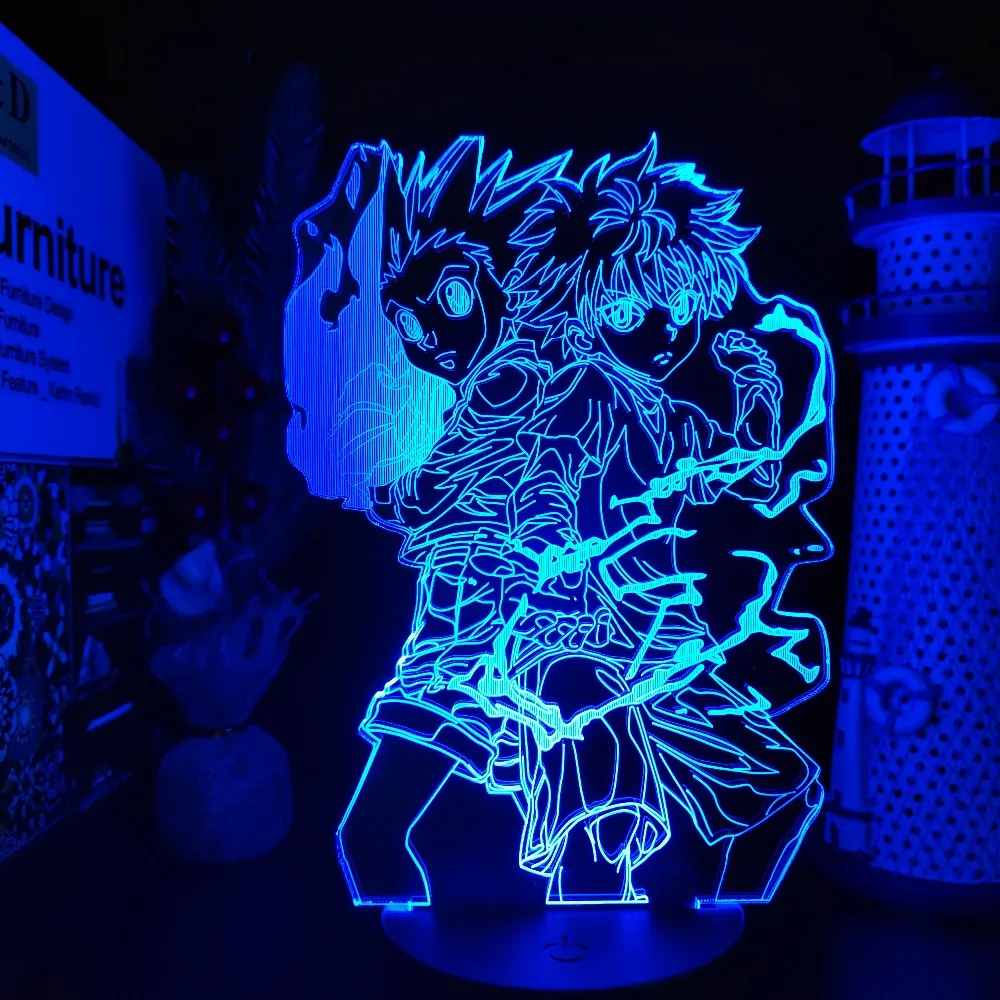 Фигурка Hunter X Gon и Killua 3d лампа ночник модель игрушки аниме коллекция фигурок