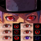 Контактные линзы UYAAI, шт.пара цветные, Шаринган, аниме, для косплея, аниме, белые линзы, для Хэллоуина