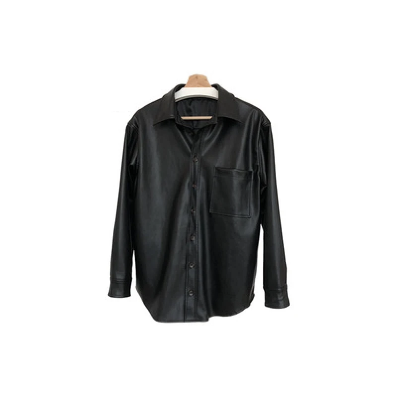 

2020 New Autumn Woman Temperament Leather Jacket Female lapel Outerwear Lady All-match Handsome Coat Girl High Quality Top