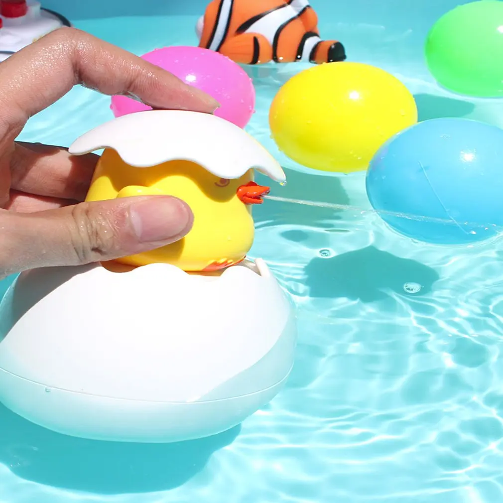 Baby Cloud Duck Egg Penguin Egg Water Spray Rain Swimming Plaything Bathing Toys Cloud  Funny Toys Beach Child Toys Kids toy