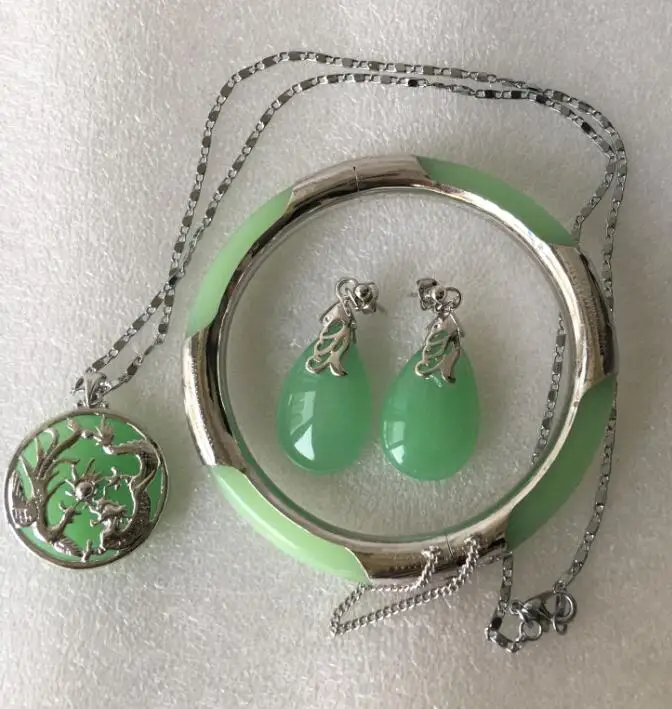 Женский комплект из колье серёг и браслета с драконом | Украшения аксессуары