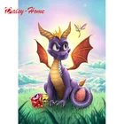 3D Алмазная вышивка дракона Алмазная вышивка Животные вышивка крестом круглые картины из смолы домашний декор в европейском и американском стиле