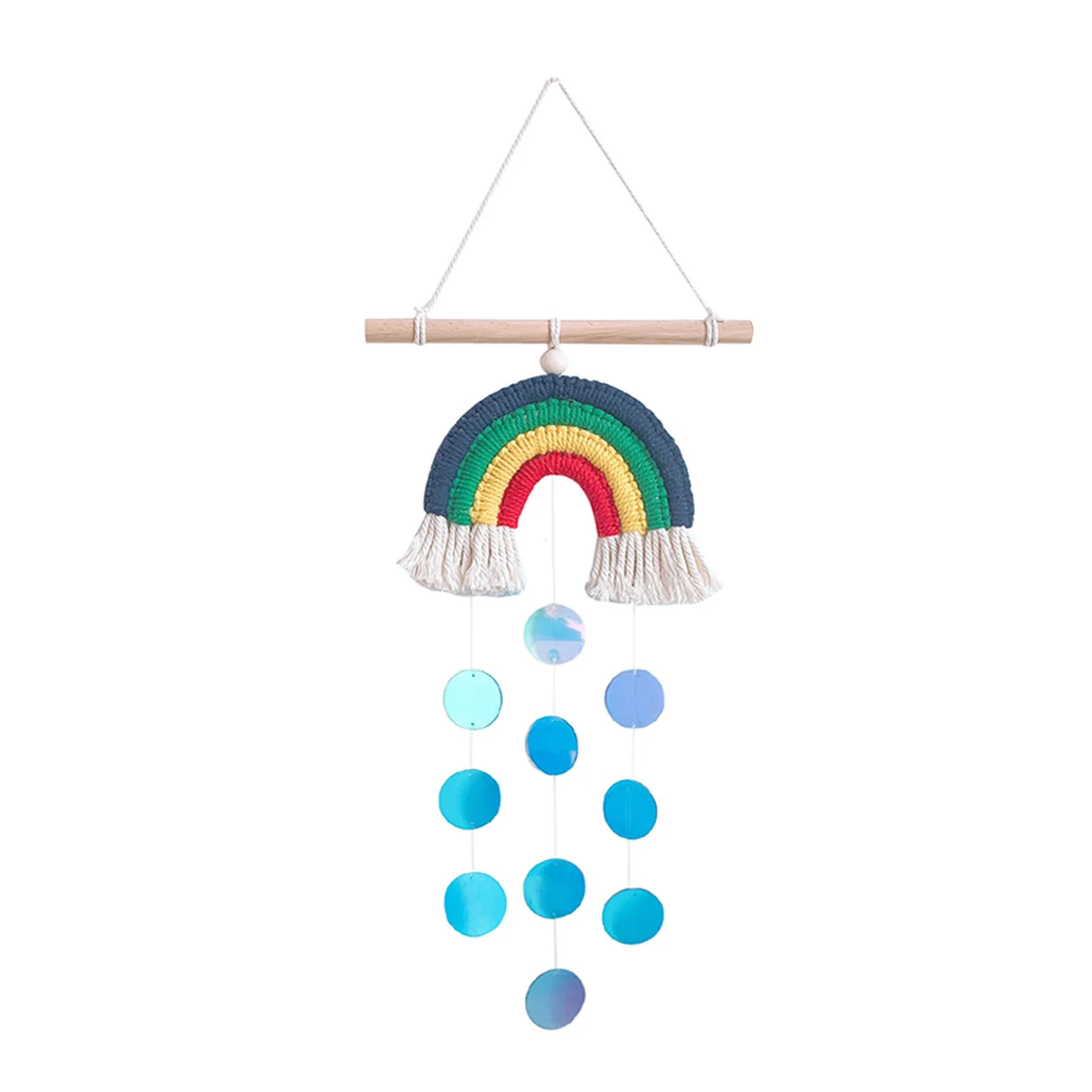 

Bedroom Cute For Kids Gift Party Supplies Portable Universal Ornaments Baby Room Wood Colorful Home Decor Rainbow Wall Hanging