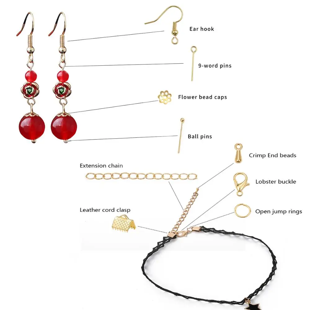 Набор шкатулок для ювелирных изделий сделай сам застежка лобстер ОБЖИМНАЯ