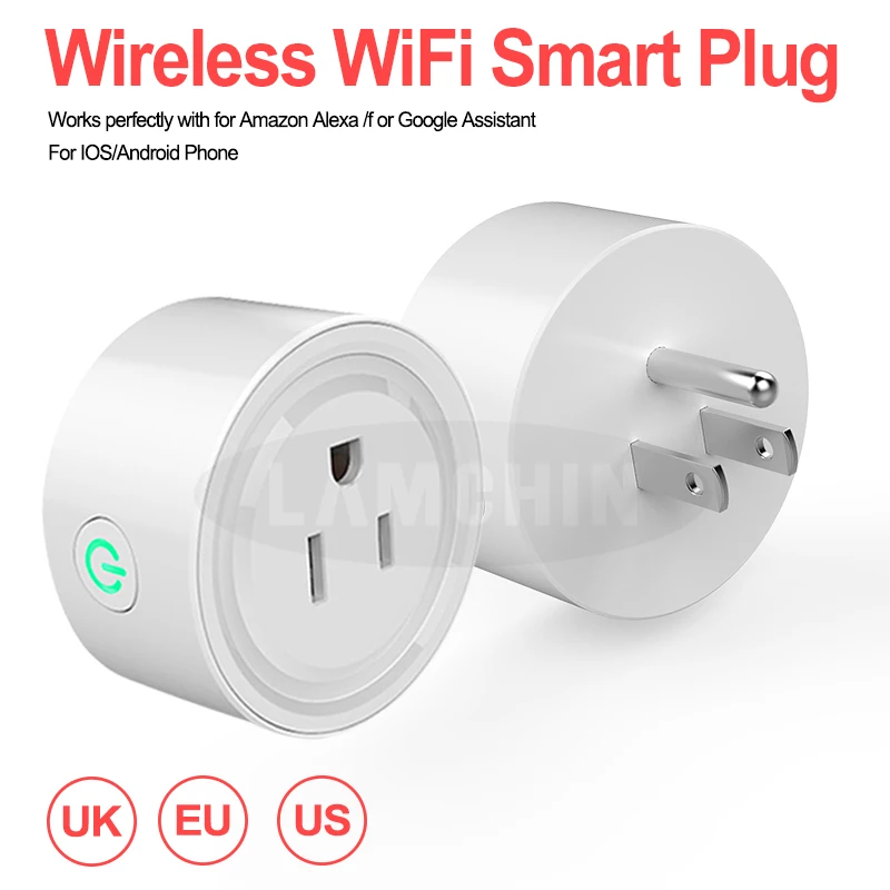 

Новинка, розетка для умного дома с Wi-Fi, переключатель с дистанционным управлением, розетка для автоматизации с Wi-Fi, американская вилка, совме...