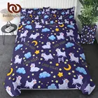 Комплект постельного белья BeddingOutlet Комплект постельного белья с овцами, с изображением луны и звезд, фиолетового и синего цветов, покрывало с мультяшными животными, милые украшения для дома