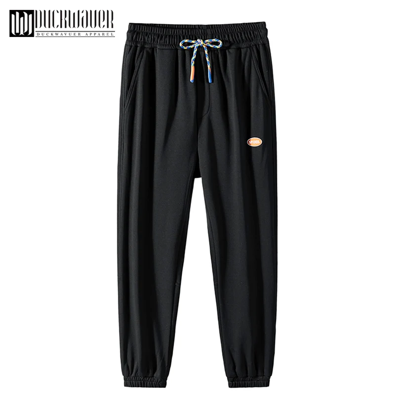 

Duckwaver бренд 2021 повседневные брюки для мужчин хлопок полиэстер модные брюки мужская одежда Длина по щиколотку брюки сплошного размера плюс ...