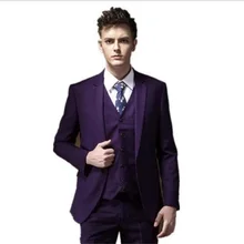 Costume pour hommes violet personnalisé de haute qualité 4 pièces (manteau + pantalon + gilet + cravate), nouvelle collection 2021  (1)