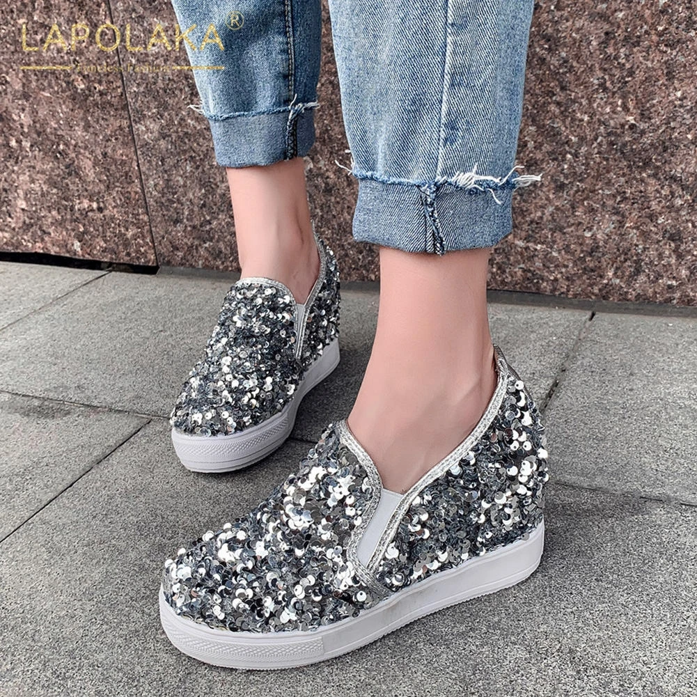 Lapolaka 2020 Горячая продажа размера плюс 46 блестящая женская Вулканизированная