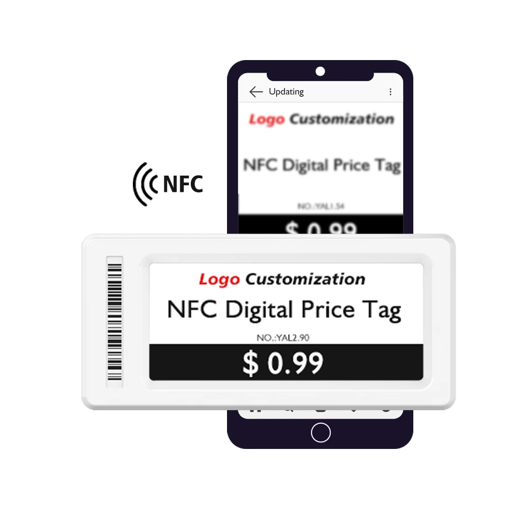 10PCS YalaTech ESL 2.9 inch Store Electronic shelf label NFC Esl Digital price tag for Intelligent store