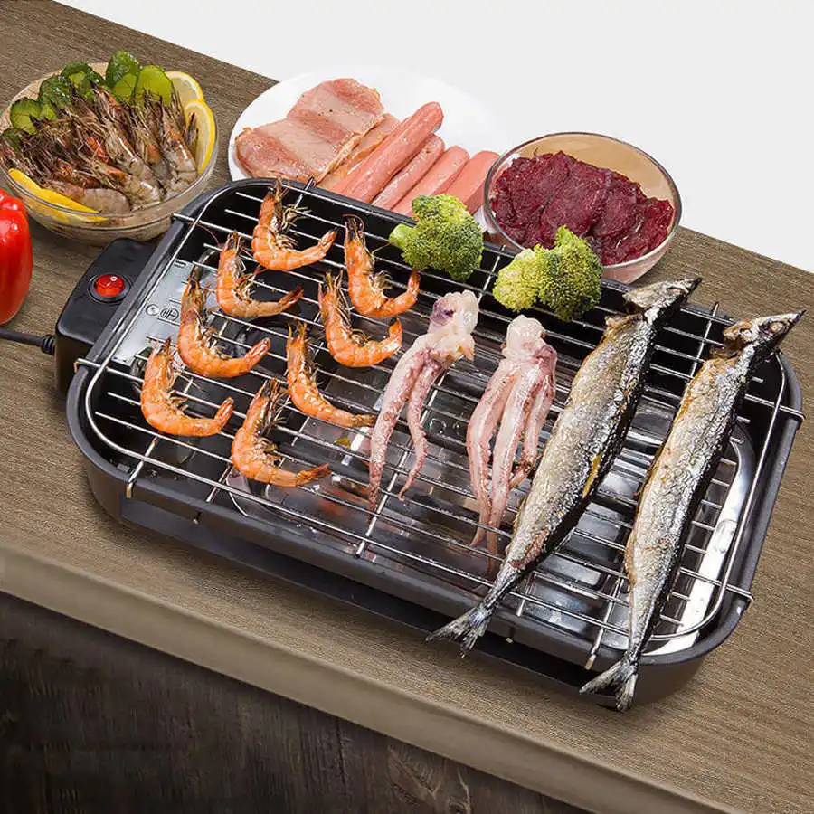 

Stainless Steel BBQ Grill Smoke-Free Electric Non-Stick BBQ Machine for Household Use AU Plug 220V Kitchen Barbecue Accessories