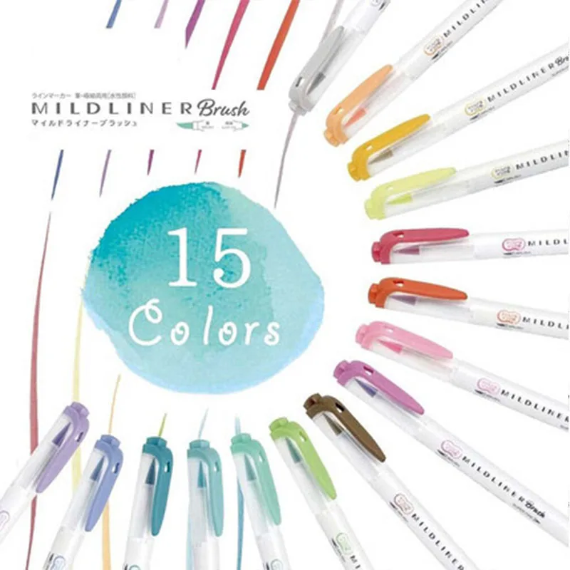 15 цветов/набор Zebra WFT8 MildLiner двусторонний хайлайтер мягкая кисть  маркировочная ручка японские Канцтовары оригинальный продукт | Канцтовары  для офиса и дома | АлиЭкспресс