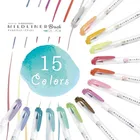 15 цветовнабор Zebra WFT8 MildLiner двусторонний хайлайтер мягкая кисть маркировочная ручка японские Канцтовары оригинальный продукт