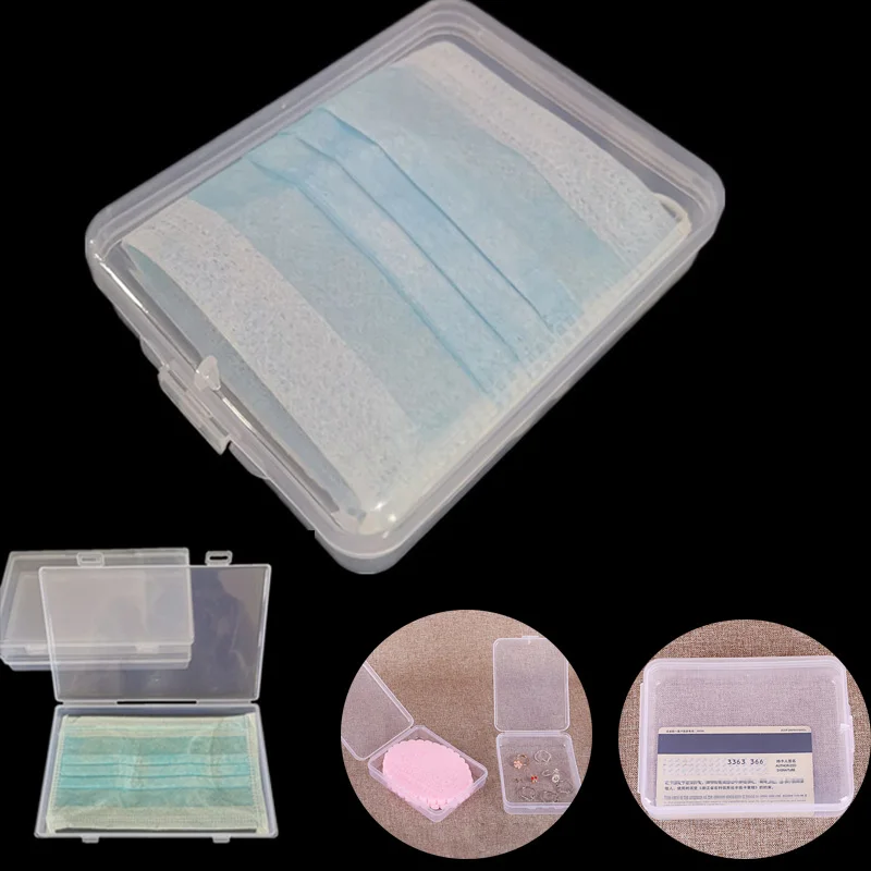 Портативный пластиковый контейнер для хранения масок практичный ящик