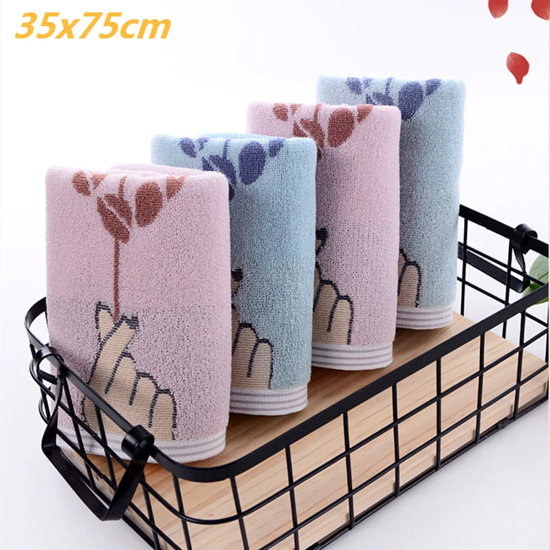

Pure Cotton Thick Embroidery Rose Flower Men And Women Couple Face Towel Wedding Gift Travel Camping Motel Hotel Portable Trip