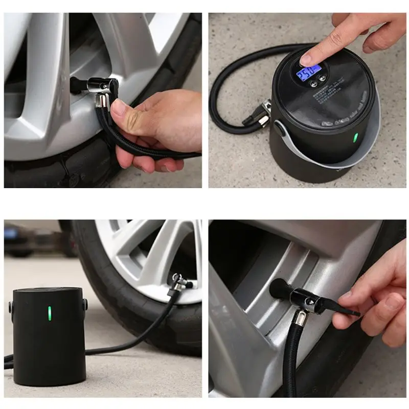 

Portable Car Mini Tire Digital Display Air Pump Inflator Hand Held Electric Smart Air Compressor Filler Accessories