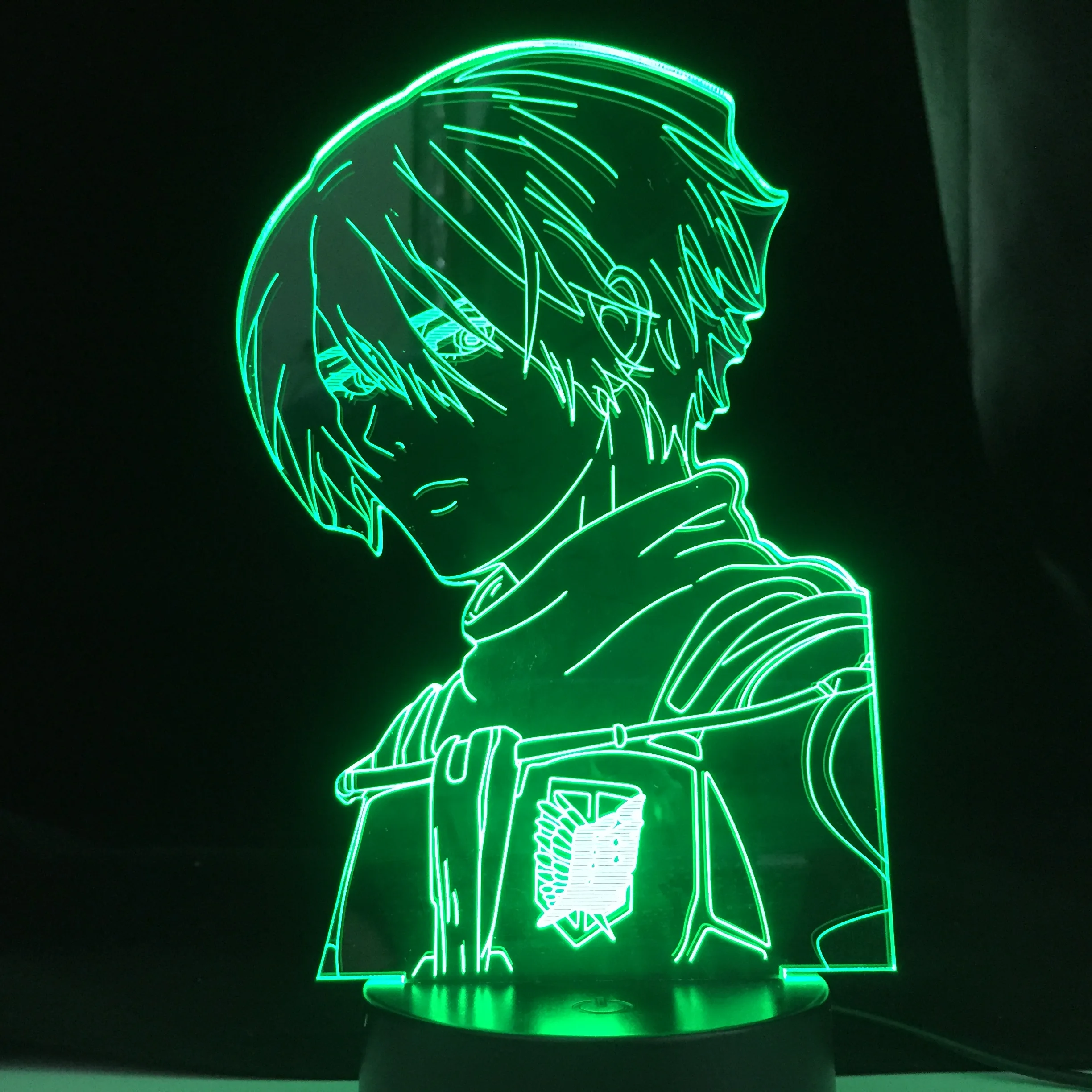 

Аниме 3D лампа атака на Титанов Levi · Ackerman для украшения спальни детский подарок атака на Титанов светодиодный ночсветильник Levi Ackerman