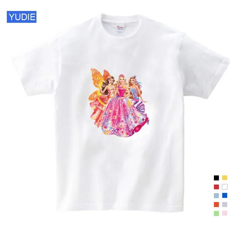 white childreT-shirt Футболка для девочек; хлопковая одежда для малышей Kawaii; милые топы с короткими рукавами; детские толстовки с капюшоном; Свитшот; teeTops; Модная одежда для малышей - Цвет: white childreT-shirt