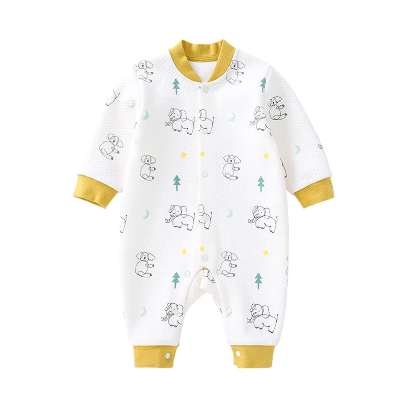 Pureborn/Детский комбинезон для новорожденных Плотный стеганый хлопковый с рисунком