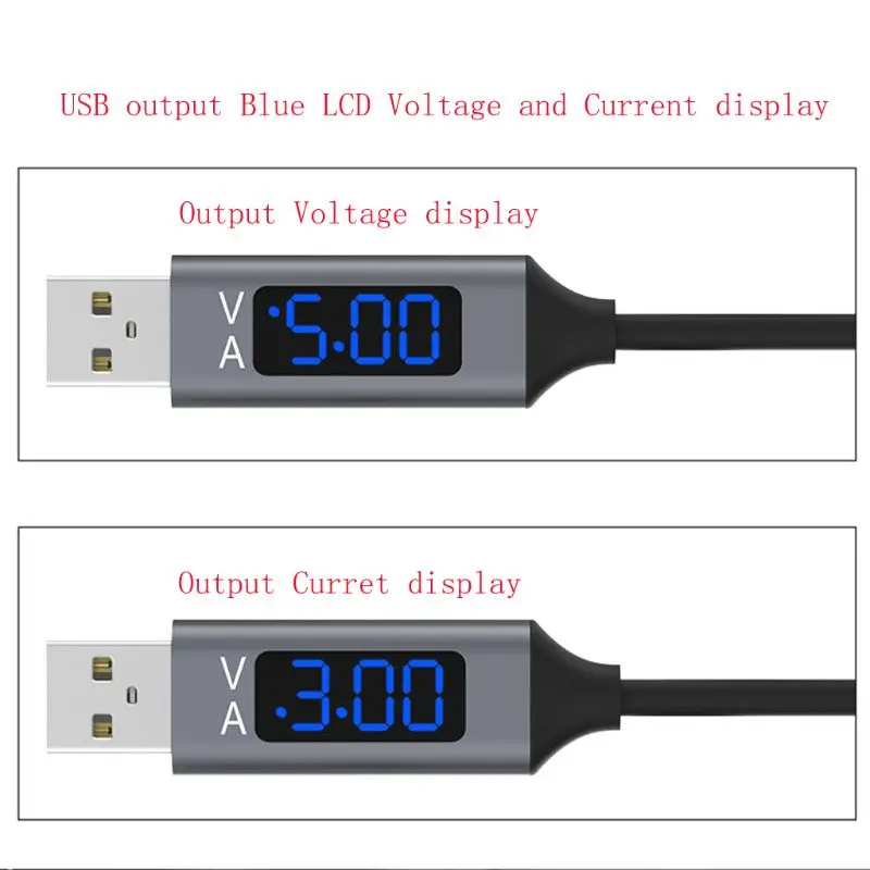 Free shipping QC 3.0 USB Type C Fast Charging Data Sync Cable With Voltage Current LED Display | Электроника