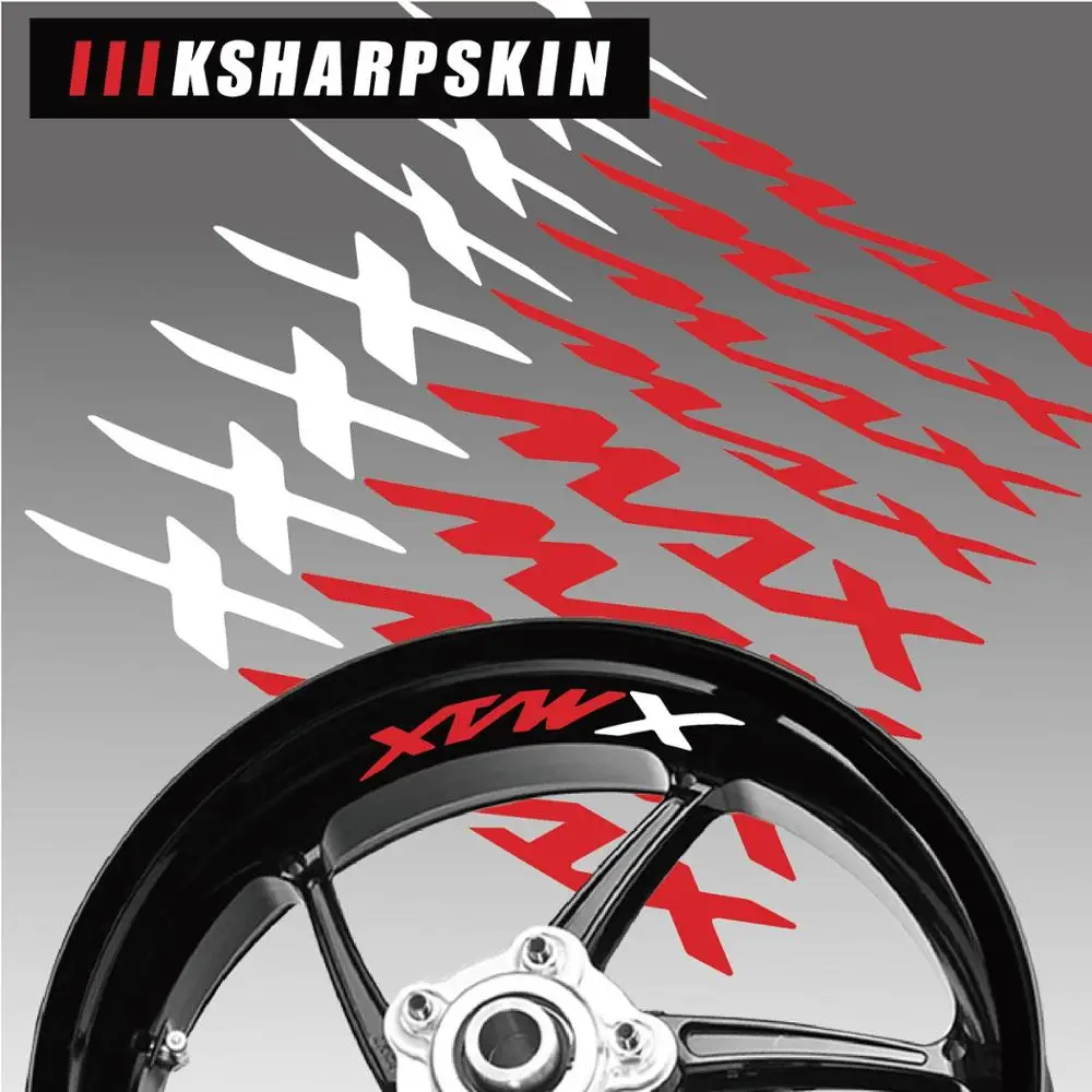 

New Motorcycle tire reflective sticker creative wheel rim logo decal moto Decorative accessories For YAMAHA XMAX 300 125 250 300