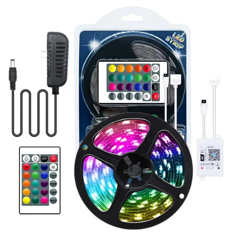 

Светодиодная ленсветильник RGB 2835, 5 м, 12 В, с дистанционным управлением через Wi-Fi