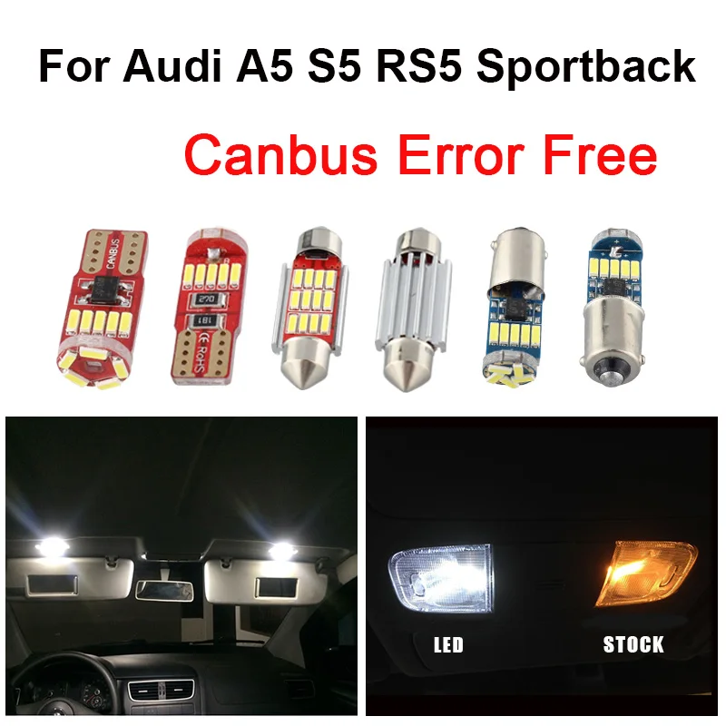 20 шт. светодиодные лампы для салона Audi A5 S5 RS5 Sportback 2009 2013 2014 2015|Сигнальная лампа| |