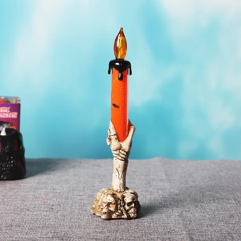 Реквизит для Хэллоуина карманный ужас скелет летучая мышь Светодиодная свеча