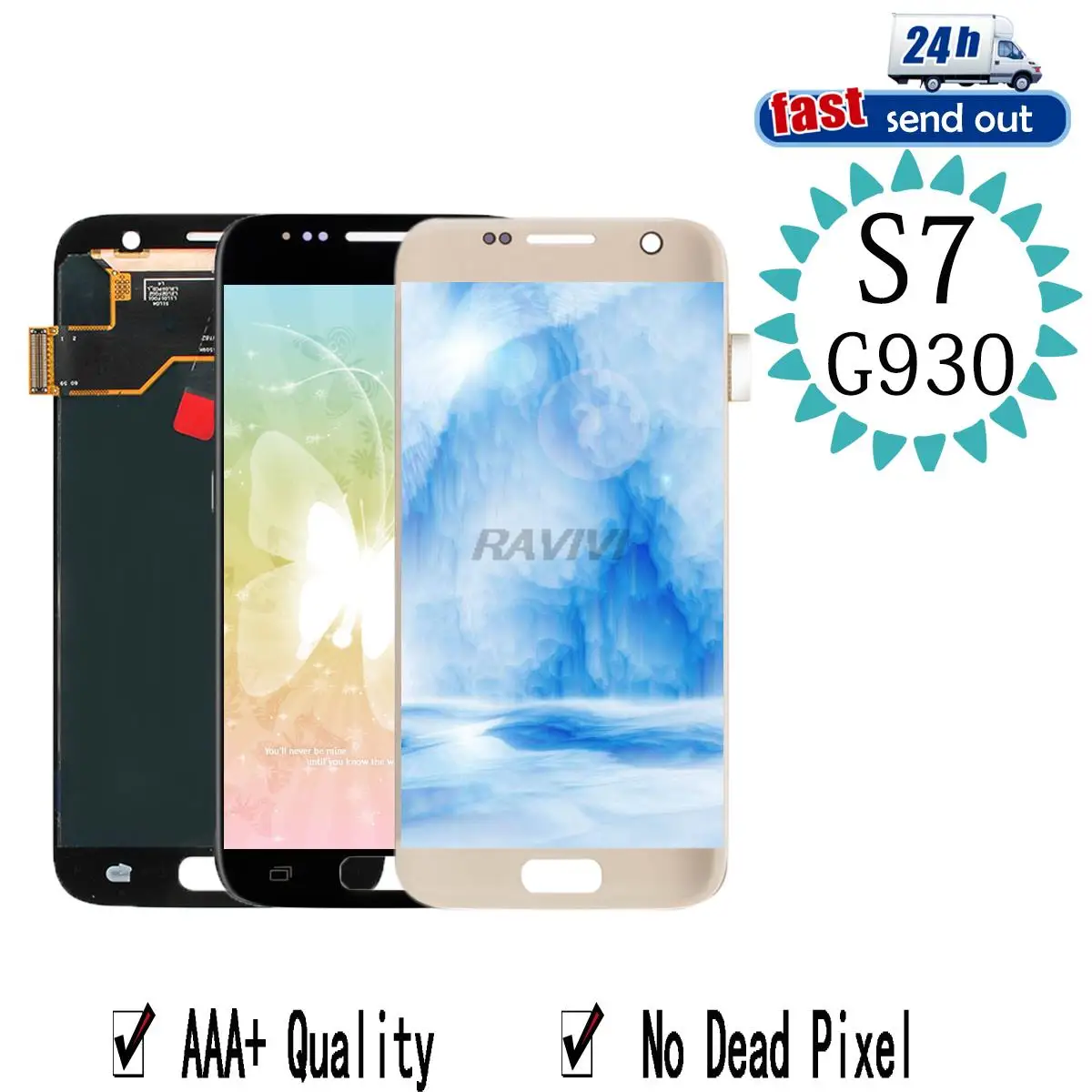 S7 AMOLED для SAMSUNG GALAXY G930A ЖК-дисплей G930 G930F сенсорный экран протестированный