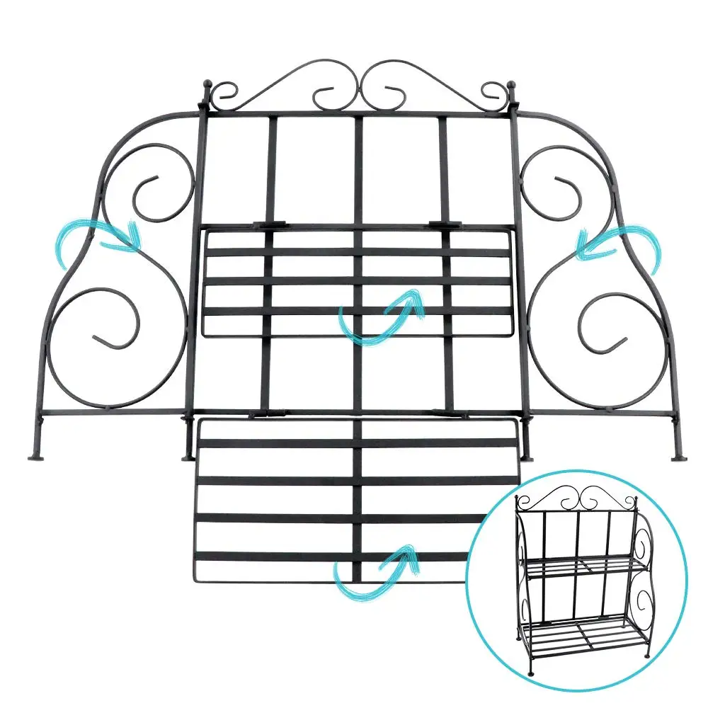 Набор для специй ретро Стиль складной стоящий органайзер хранения полки 2 х