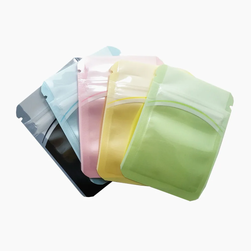 

300 pcs Front Clear Plastic Zip Lock Bags Resealable Smell Proof Food Snack Storage Zipper Packaging Pouches With Tear Notch