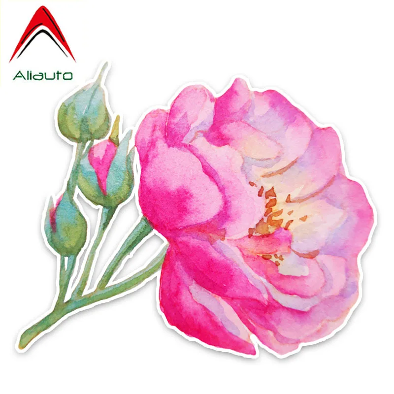Автомобильные наклейки с цветами Aliauto красивые виниловые розовыми розами для