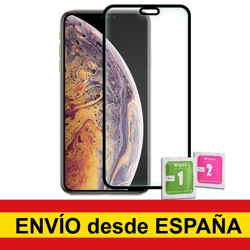 Закаленное стекло для защиты экрана IPHONE XS MAX / 11 PRO черное полное фронтальное