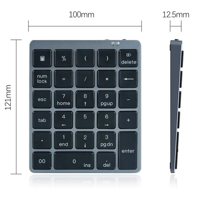 N970 Wireless Bluetooth Numeric Keypad with USB HUB Dual Modes MoreFunction Keys Mini Numpad for Accounting Tasks | Компьютеры и офис