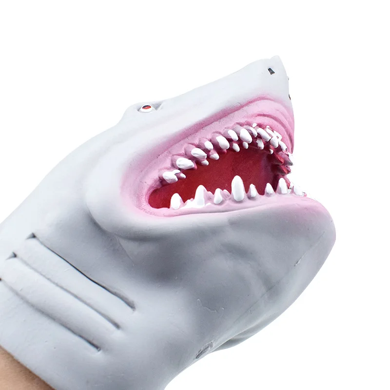 Shark Hand Puppet for Story TPR Animal Head Gloves Kids Toys Gift Novelty Funny Toys LBV
