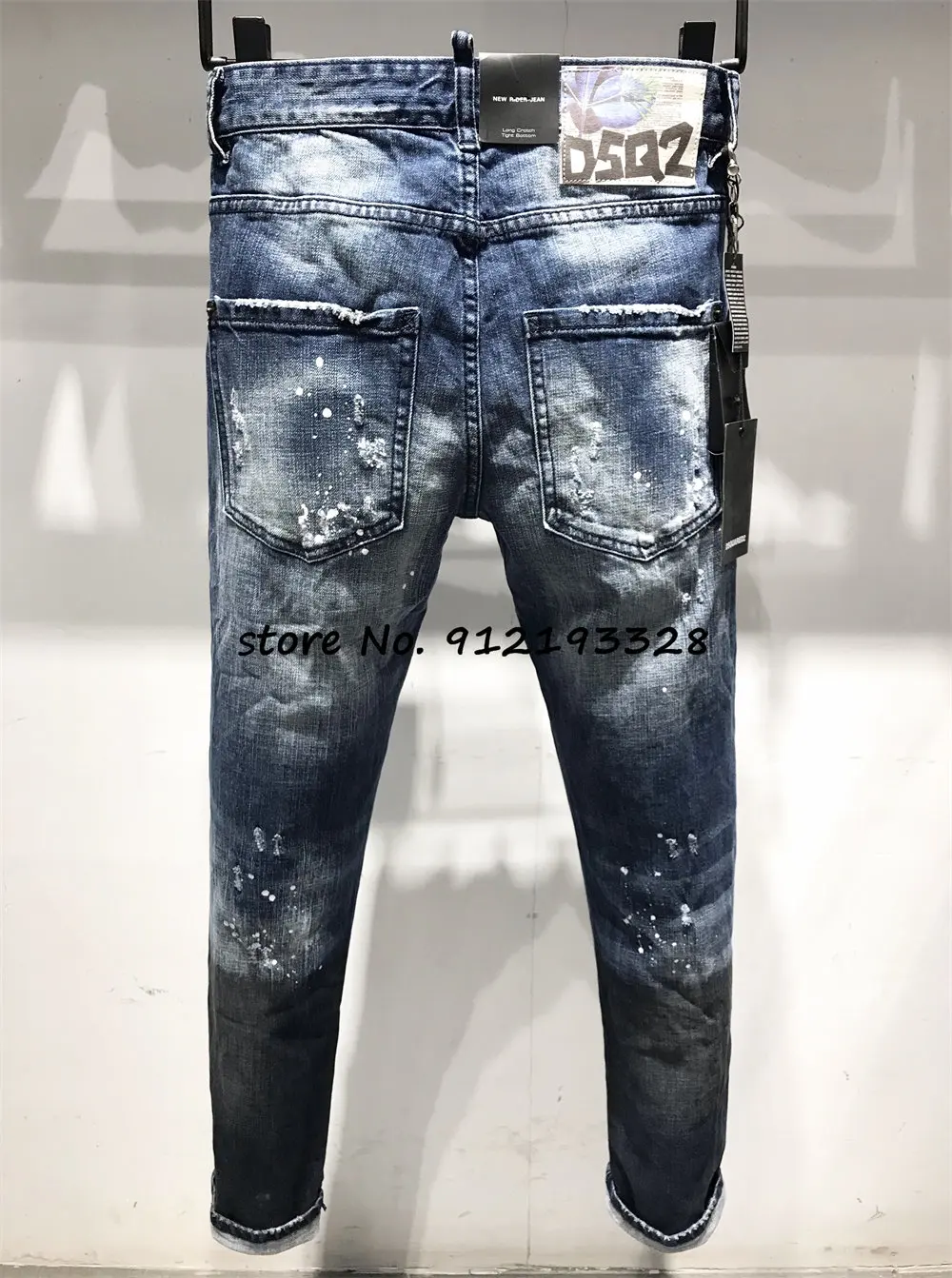 

Dsquared2 Cool Guy Hole Jeans D2 Men Pants DSQ2 Embroidered Trousers 9615