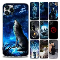 the wolf lion cat clear phone case for iphone 11 12 13 pro max 7 8 se xr xs max 5 5s 6 6s plus soft silicon