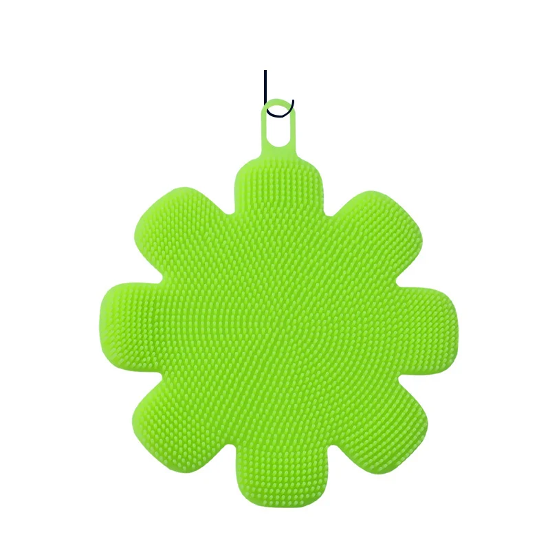 Пищевая силиконовая щетка для мытья посуды кухонная антипригарная тарелка