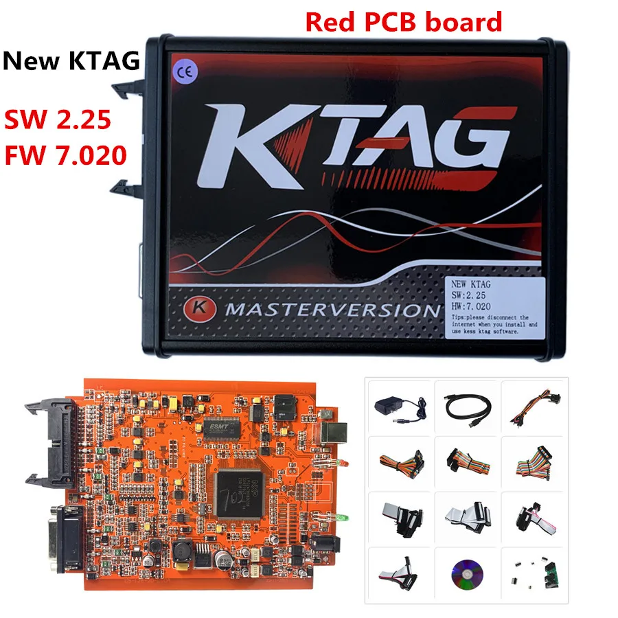 Испания запас! Красный Kess V5.017 SW2.47 EU красный PCB без жетона экю программирование Ktag