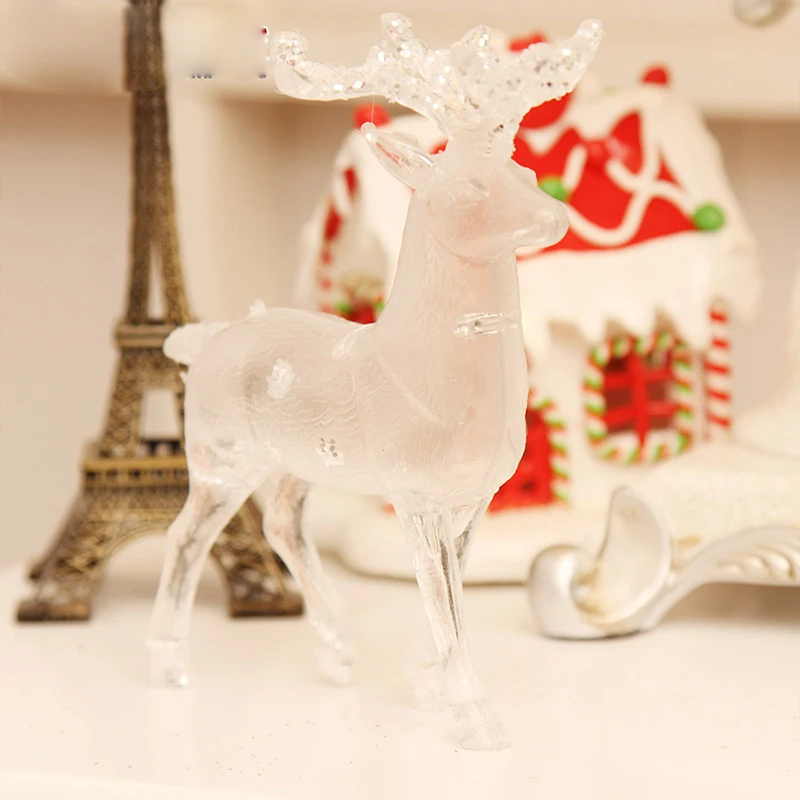 Рождественские куклы Белый Рождественский северный олень белый Лось Новогодние